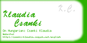 klaudia csanki business card